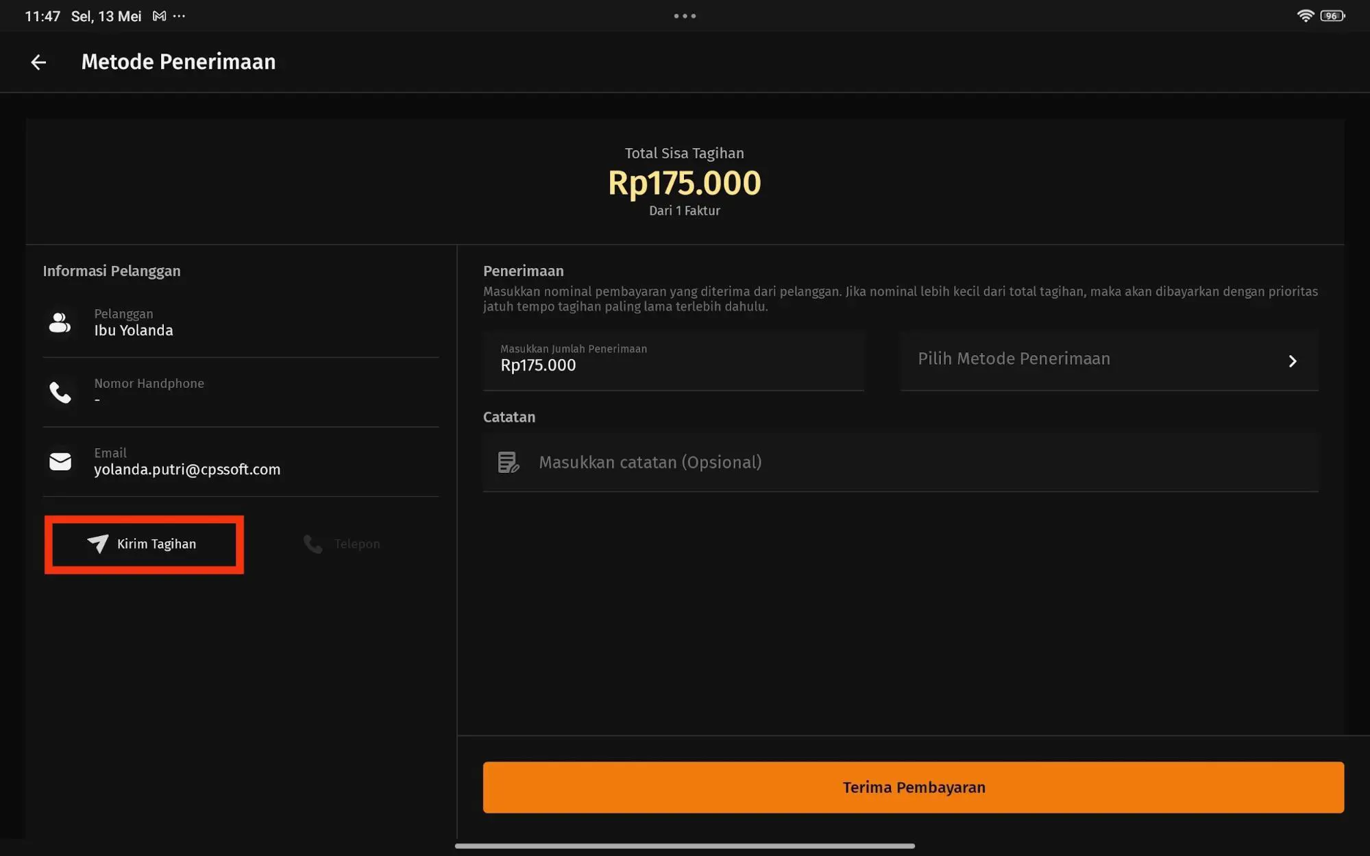 3 Mengirimkan Tagihan Piutang melalui Accurate POS